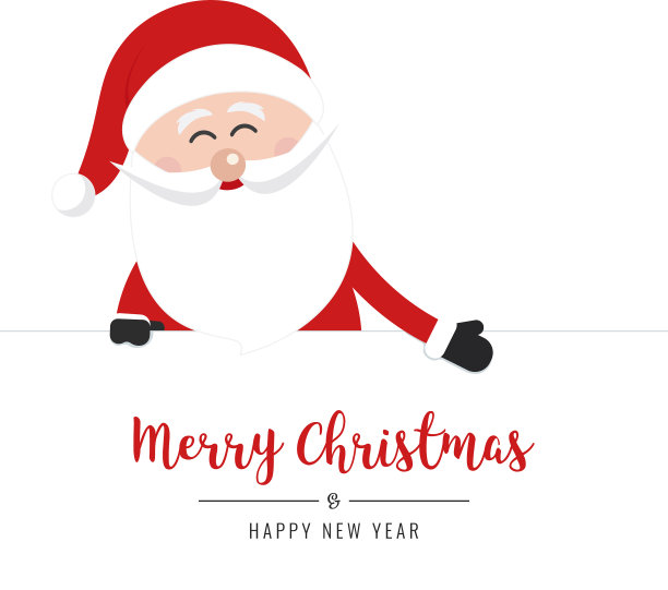 圣诞老人背后的旗帜显示圣诞节图片下载