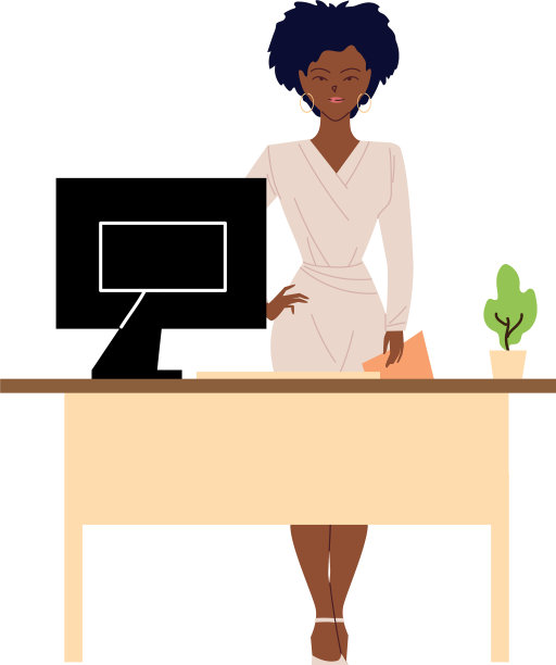 黑人女商人卡通文件和电脑图片下载