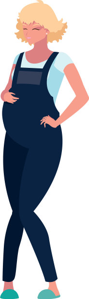 金发孕妇卡通设计图片下载