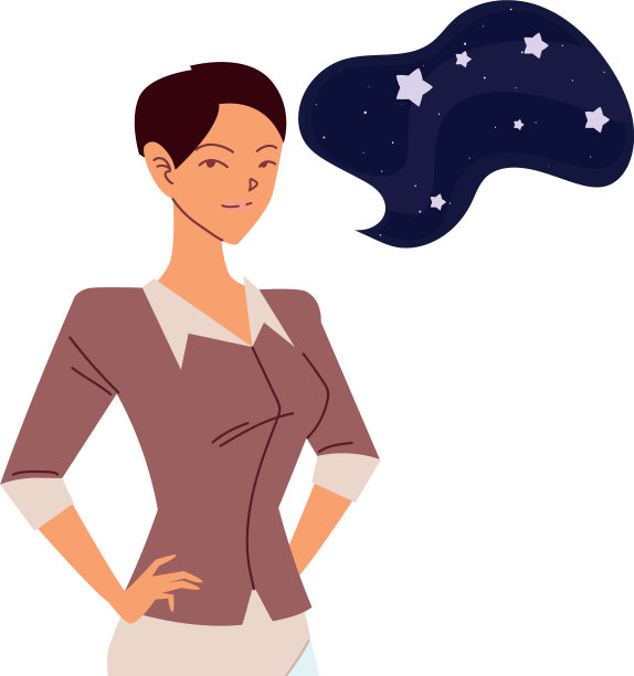 女商人与夜泡的卡通图片下载