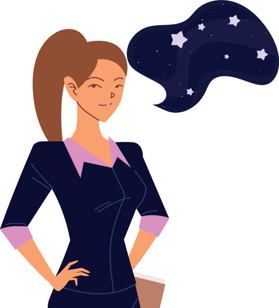 女商人与夜泡的卡通图片下载