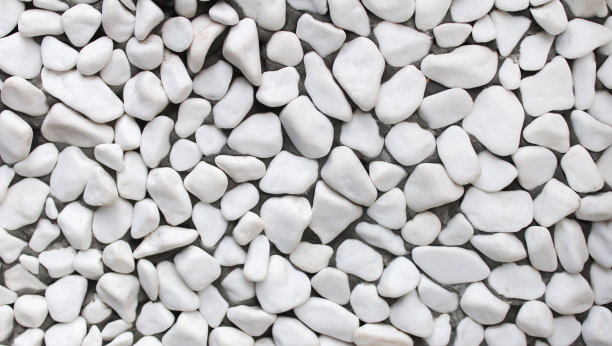 白色鹅卵石组石的背景和纹理图片下载