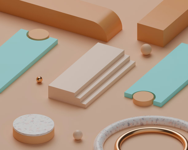 3d渲染等距空讲台。图片下载