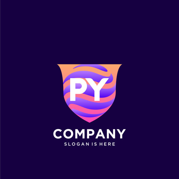 带有彩色模板的Py初始标识图片下载