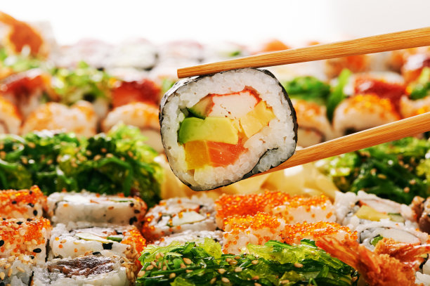 近距离的大寿司集的形象图片下载