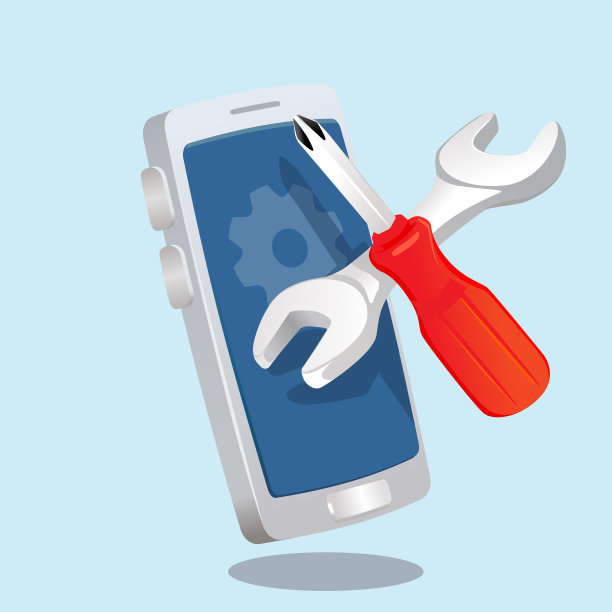 扳手和螺丝刀。修理和服务spartphone 3d玩具像矢量插图图标。图片下载