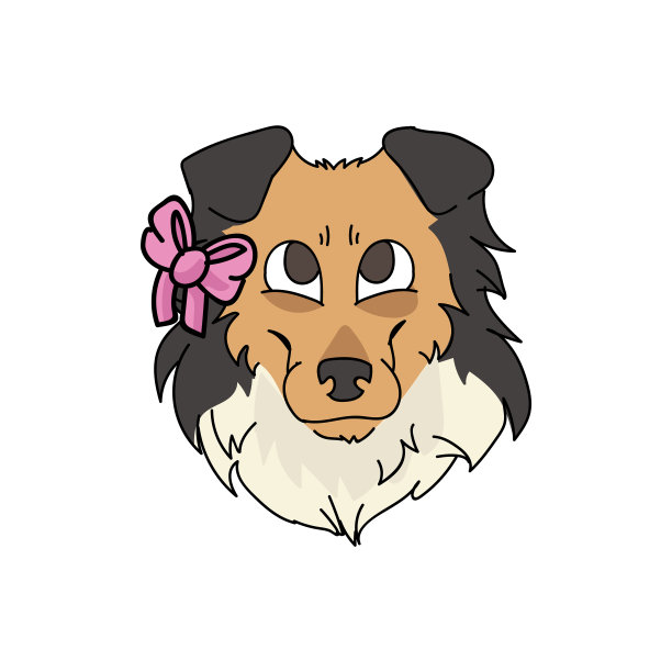 可爱的卡通粗糙柯利牧羊犬狗矢量剪贴画。纯种犬舍牧羊犬为爱狗者。纯种家养小狗，宠物客厅插图吉祥物。孤立的狗毛茸茸的。图片下载