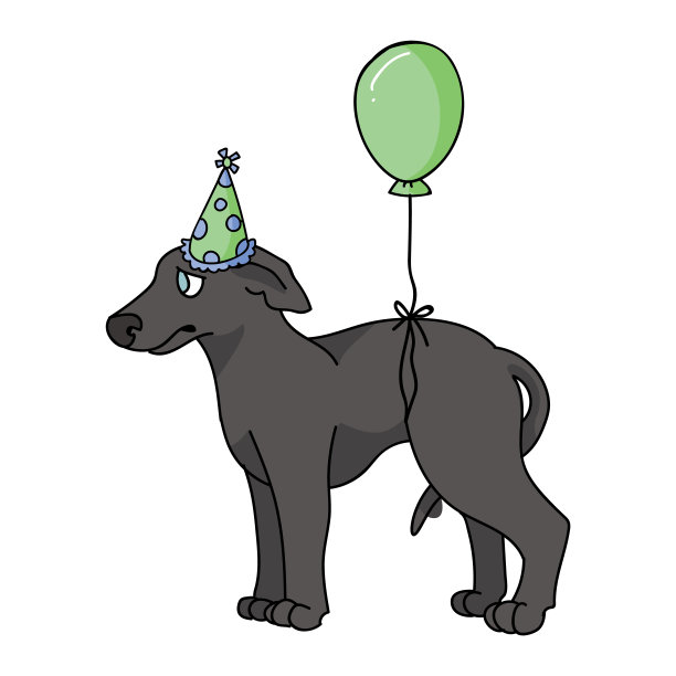 可爱的卡通灰狗狗和小狗品种矢量剪贴画。纯种犬舍赛跑猎犬为狗爱好者。纯种家养犬宠物客厅插图。隔离快速犬幼犬。图片下载