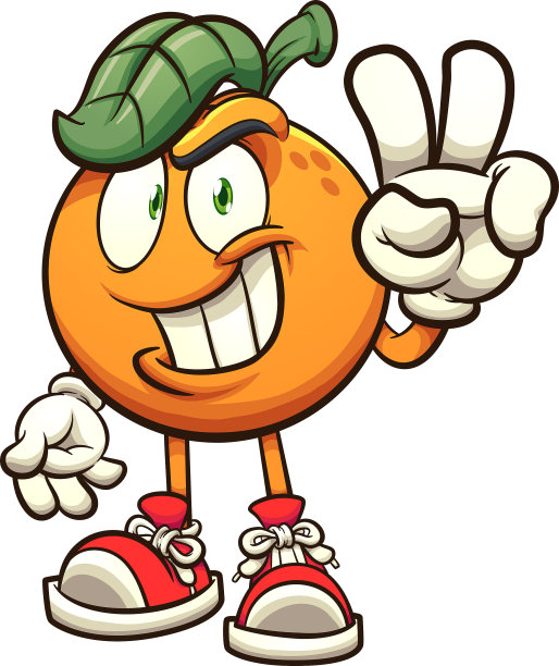 卡通橙色图片下载