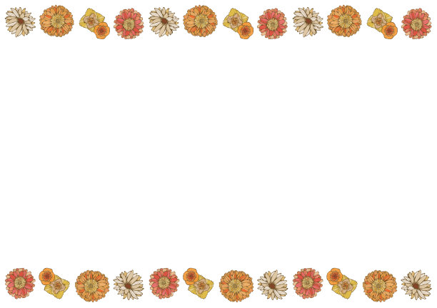 复古流行夏季花卉背景材料图片下载