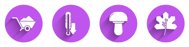 装上一辆手推车和泥土气象温度计图片下载