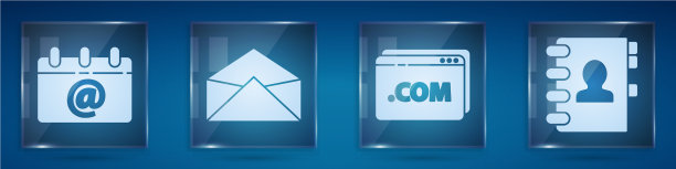 设置日历与电子邮件信封网站图片下载