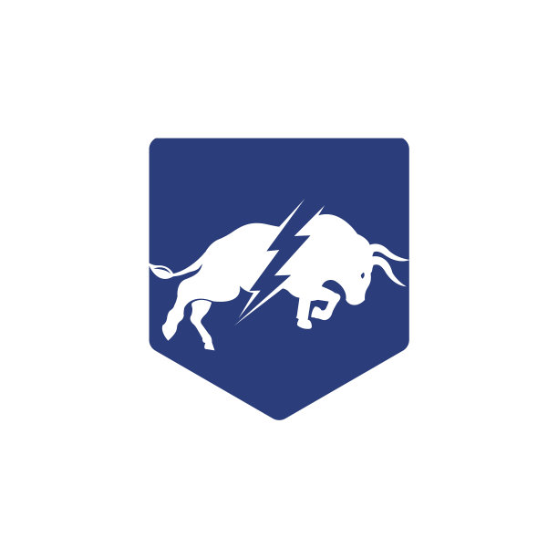 牛与雷标志设计图片下载