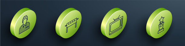 设置等距曲棍球裁判裁判仲裁图片下载