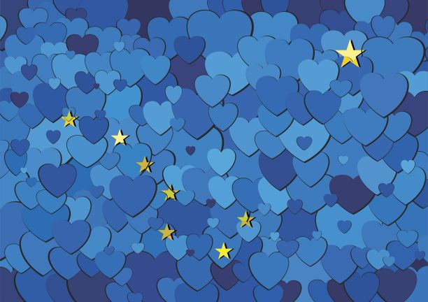 阿拉斯加国旗制成的心的背景图片下载