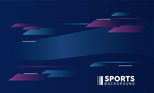 蓝色和紫色的运动背景与字母白色图片下载