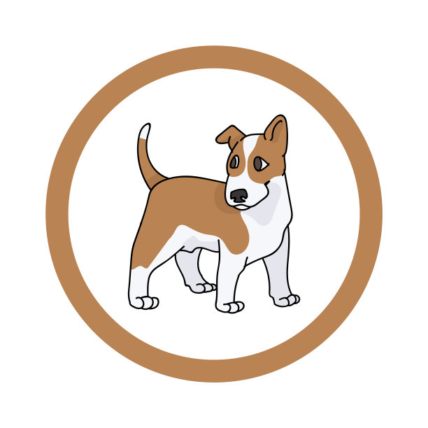 可爱的卡通斗牛梗小狗矢量剪贴画。为犬舍俱乐部准备的纯种犬舍犬。纯种驯养犬为宠物画室吉祥物。孤立的犬类图片下载