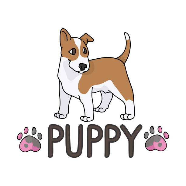 可爱的卡通斗牛犬小狗矢量剪贴画。纯种犬舍犬品种为犬舍俱乐部。纯种家犬训练为宠物馆插图吉祥物。孤立的犬类图片下载