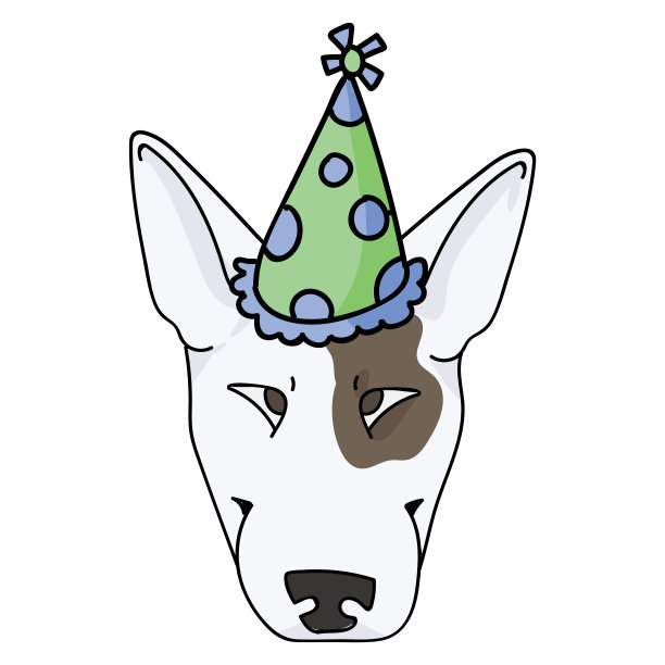 可爱的卡通斗牛梗小狗矢量剪贴画。为犬舍俱乐部准备的纯种犬舍犬。纯种驯养犬为宠物画室吉祥物。孤立的犬类图片下载