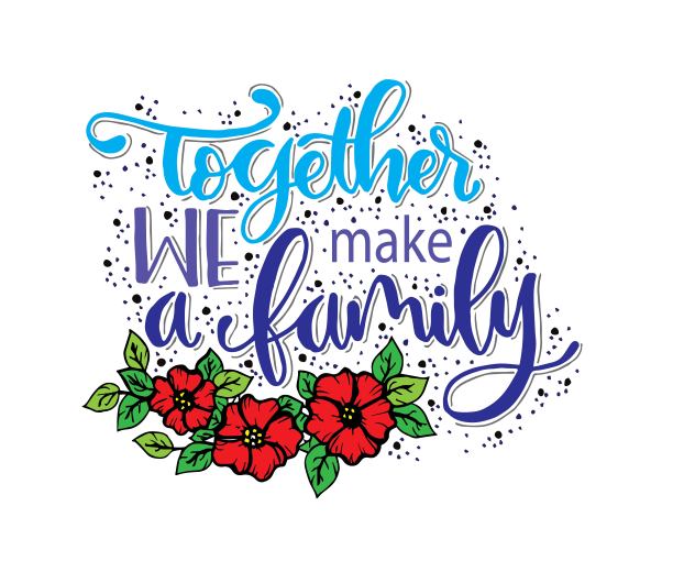 我们一起组成了一个家庭。手字母报价图片下载