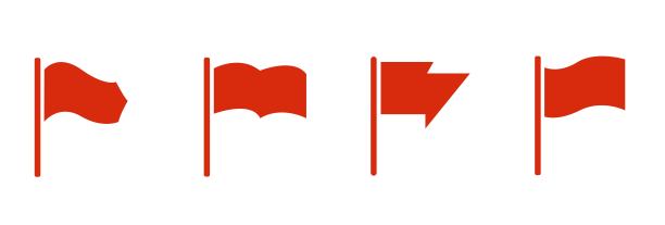 红色旗帜图标，用于横幅和演示的矢量旗帜图片下载