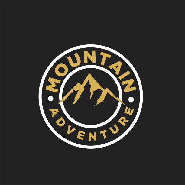 户外登山探险徽章标志图标设计图片下载