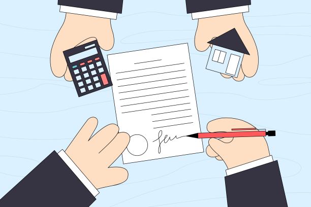 交易购买、租赁或租赁住宿的概念图片下载