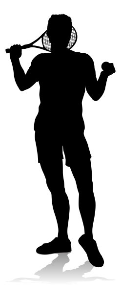 网球剪影运动运动员男子图片下载