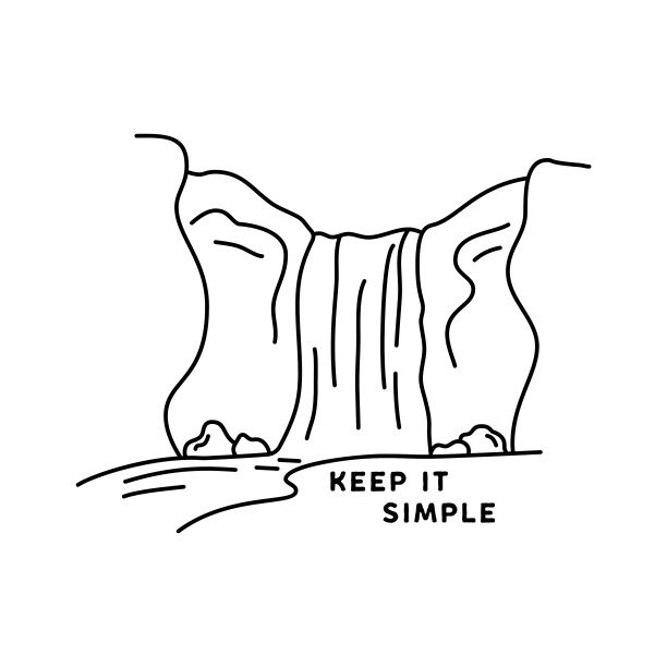 复古简约的户外露营标志设计图片下载