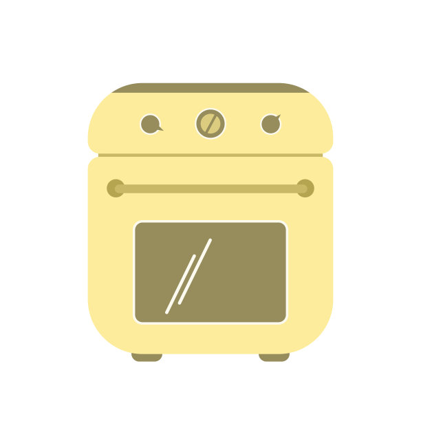 厨房炉顶和烤箱卡通风格图片下载
