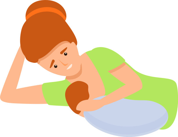 母乳喂养图标哺乳卡通风格图片下载