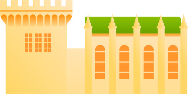 爱尔兰城堡图标卡通风格图片下载