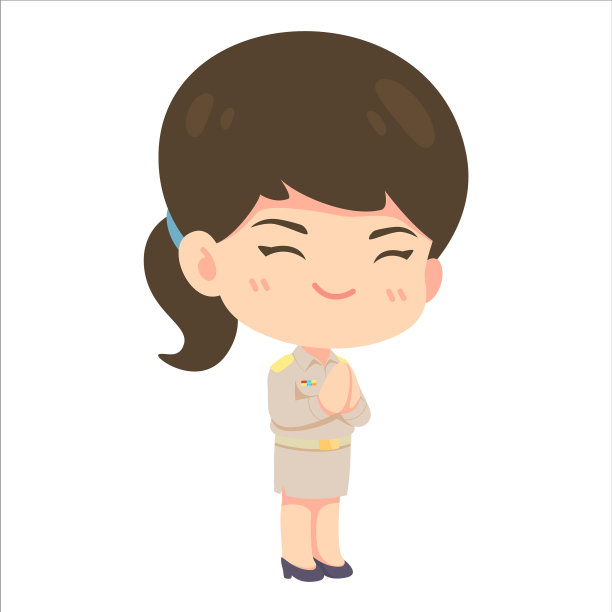 可爱的卡通女公务员图片下载