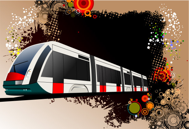 黑黄背景下的城市交通图片下载