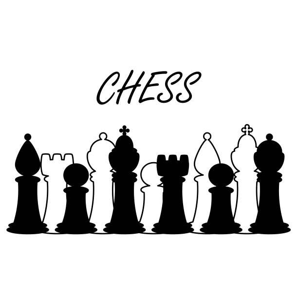 边界有棋子。矢量背景与象棋王，皇后，图片下载