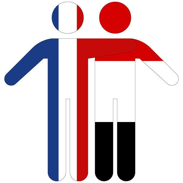 法国与也门友谊概念背景图片下载