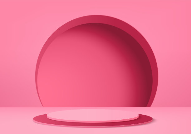 3d背景产品最小的平台场景与几何平台。背景矢量3d渲染平台。站着展示化妆品。舞台展示基座上的现代工作室粉色粉彩图片下载