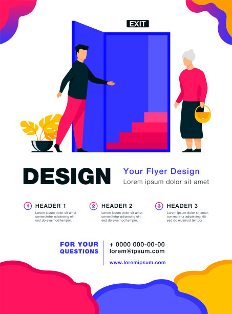 一名男子向一位高级女士展示楼梯图片下载