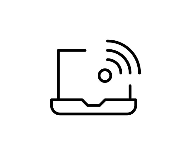 笔记本电脑线性图标图片下载