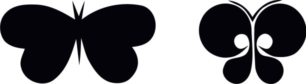 蝴蝶剪影设置蝴蝶图标图片下载