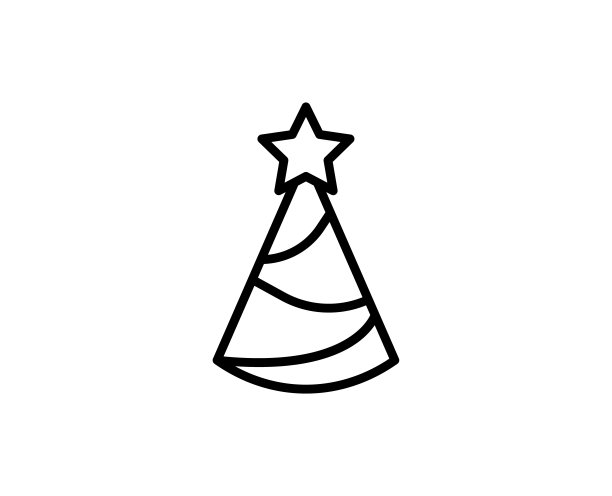 派对帽子线图标图片下载