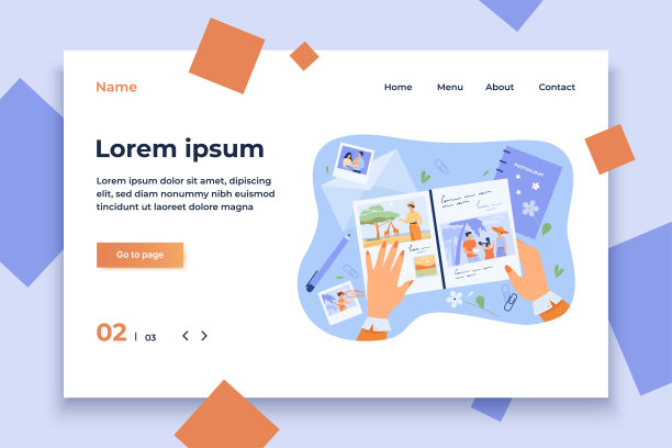 复古相册与幸福的家庭照片图片下载