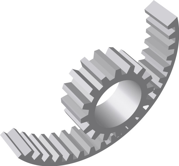 蜗轮机构隔离在白色背景上图片下载