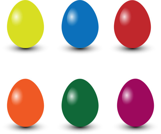 设置现实蛋在白色背景复活节图片下载