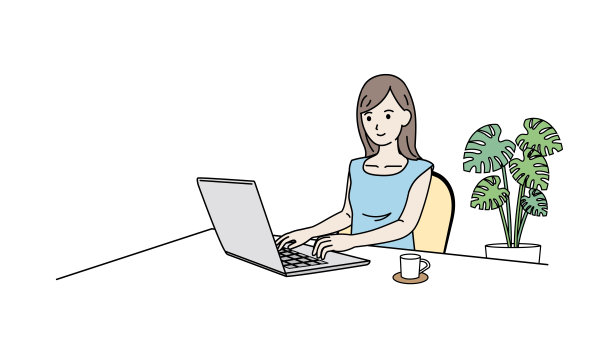女人用pc插图图片下载
