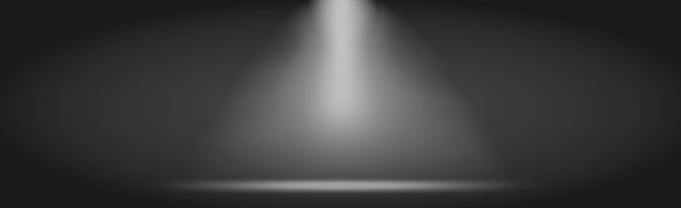 白色和黑色全景背景与白色聚光灯-向量图片下载