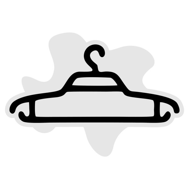 服装和衣柜的衣架线条图标图片下载