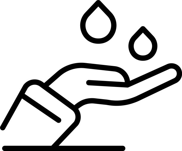 自我护理水滴图标轮廓风格图片下载