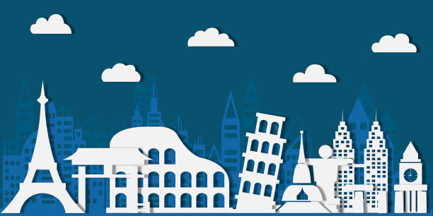 纸质旅行背景标志全球旅行图片下载