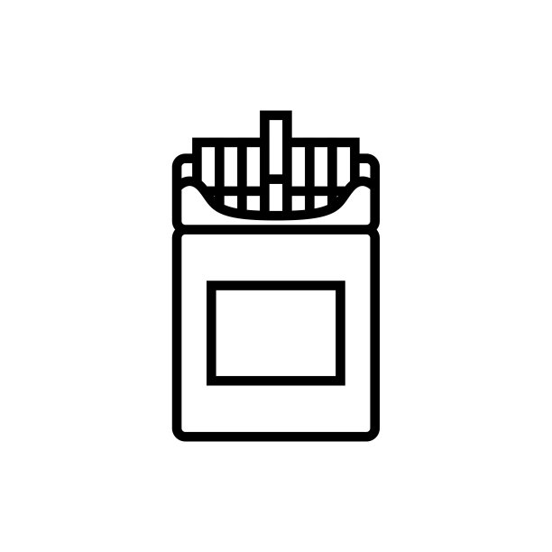 香烟图标设计矢量模板插图图片下载